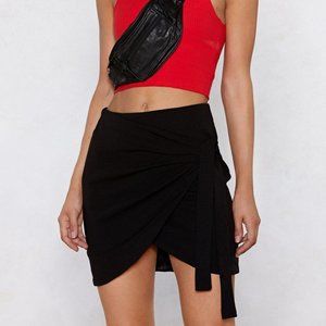 NWT Vera & Lucy Nasty Gal Wrap Mini Skirt Size M